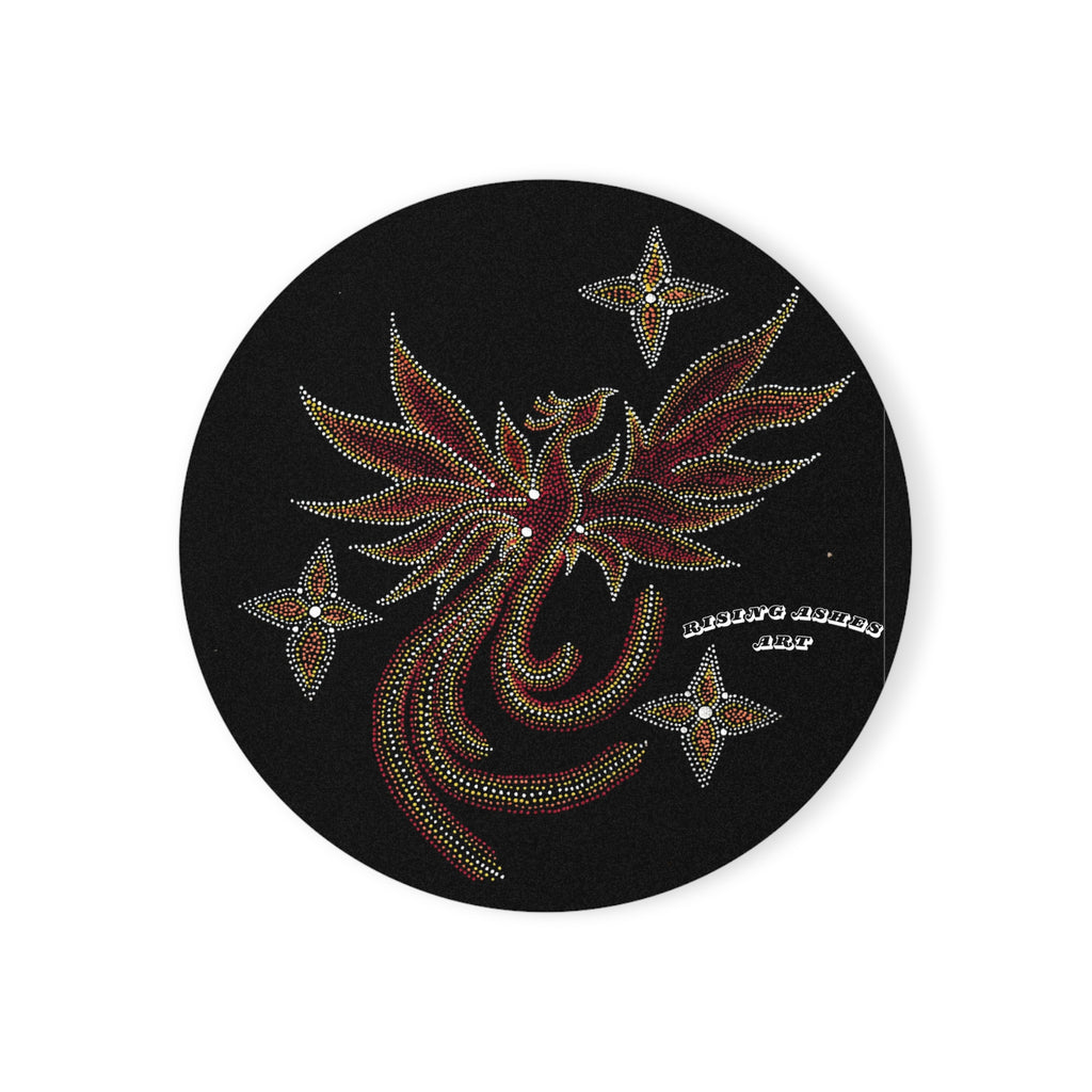 Hand painted Acrylic Phoenix Star Print Cork Coaster