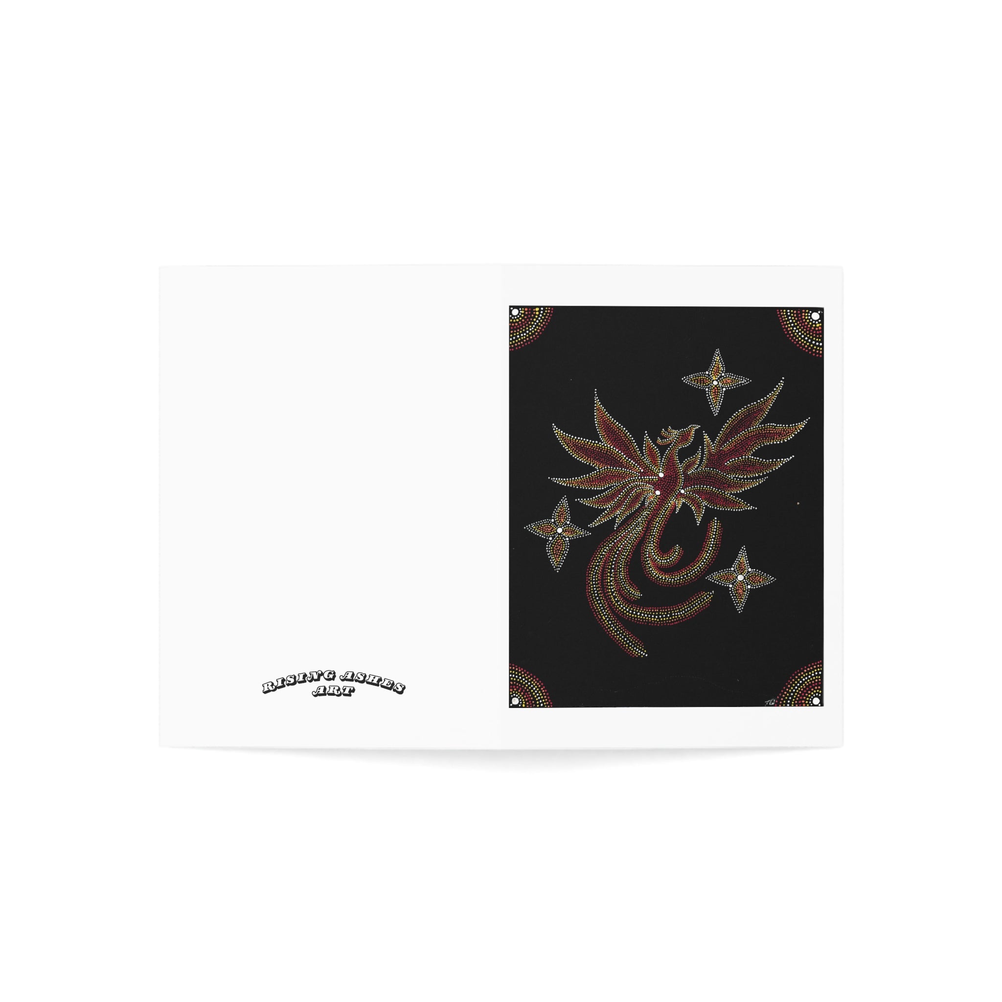 Hand Painted Acrylic Phoenix Star Print Greeting Cards-(1pc, 10pc, 30pc, 50pc)