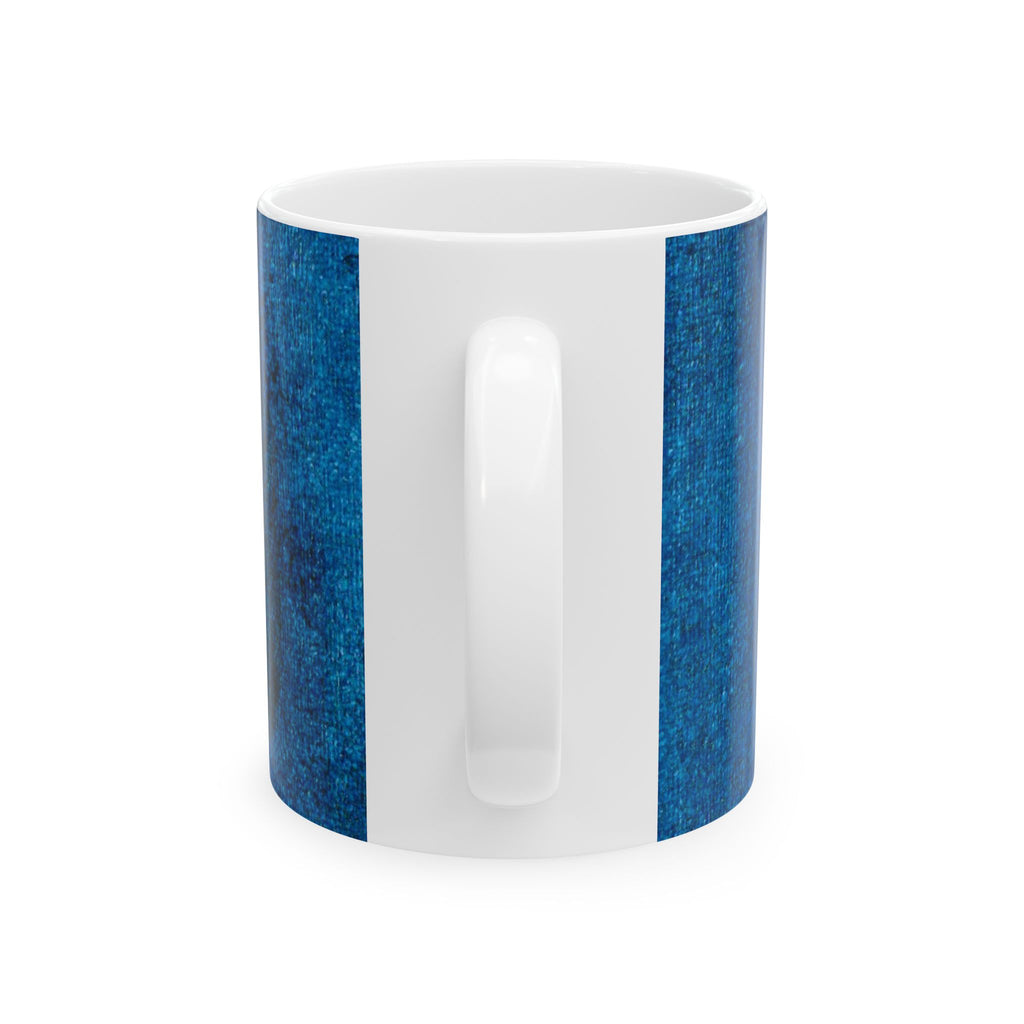RisingAshesArt Logo Blue Mug- White(11oz & 15oz)
