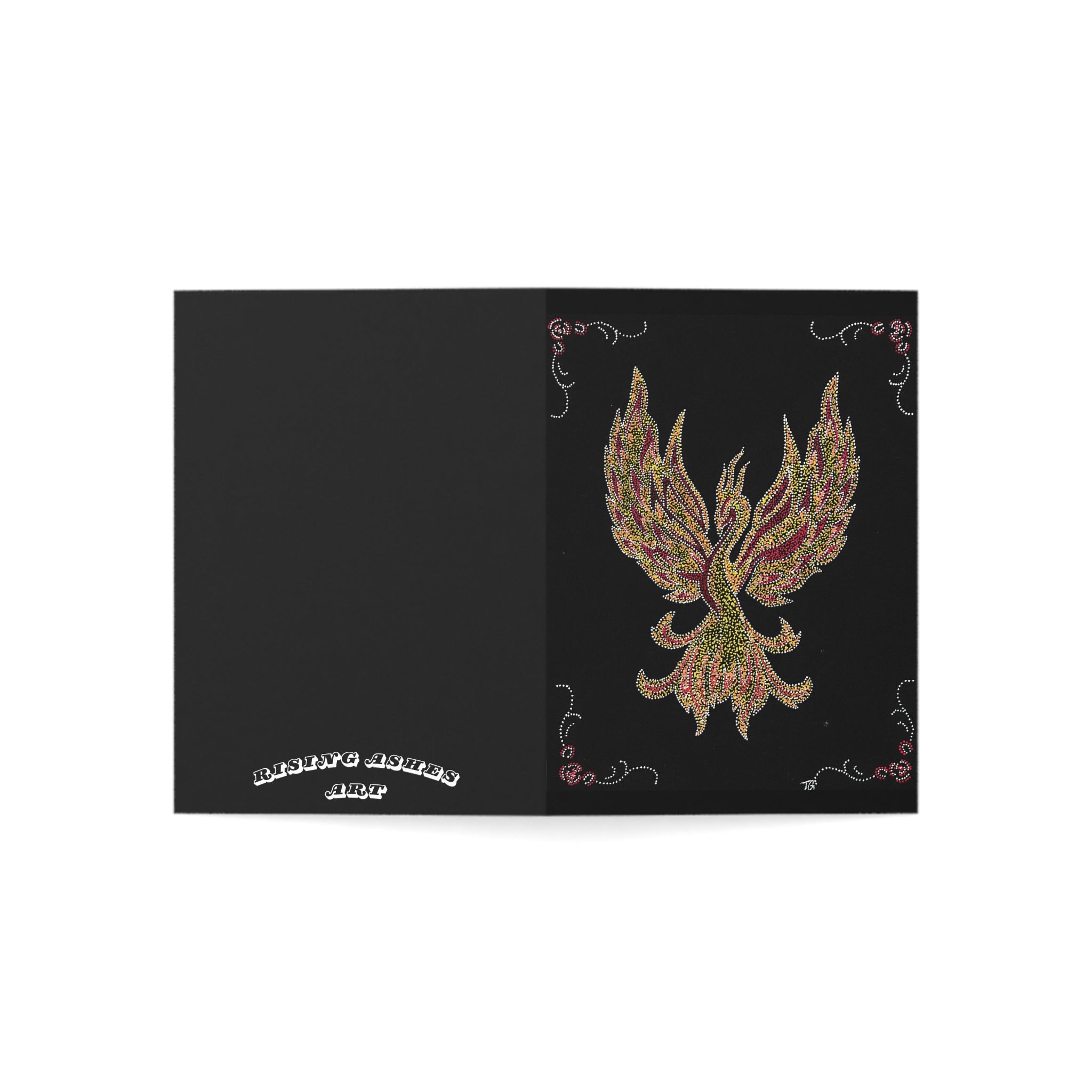 Hand Painted Acrylic Phoenix Print Greeting Cards- (1pc, 10pc, 30pc, 50pc)