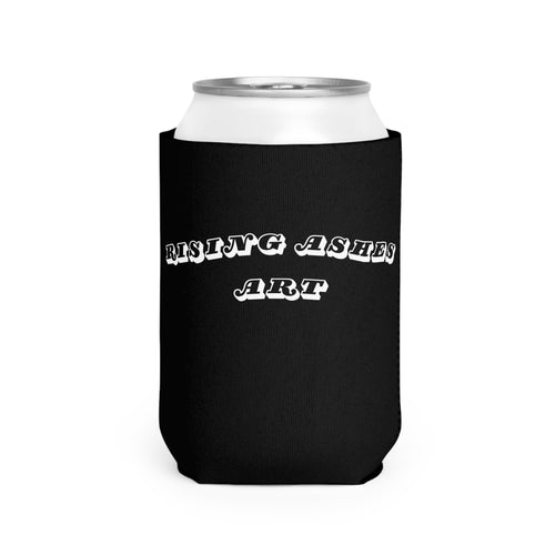 Hand Painted Acrylic Floral Feather Print Can Cooler Sleeve