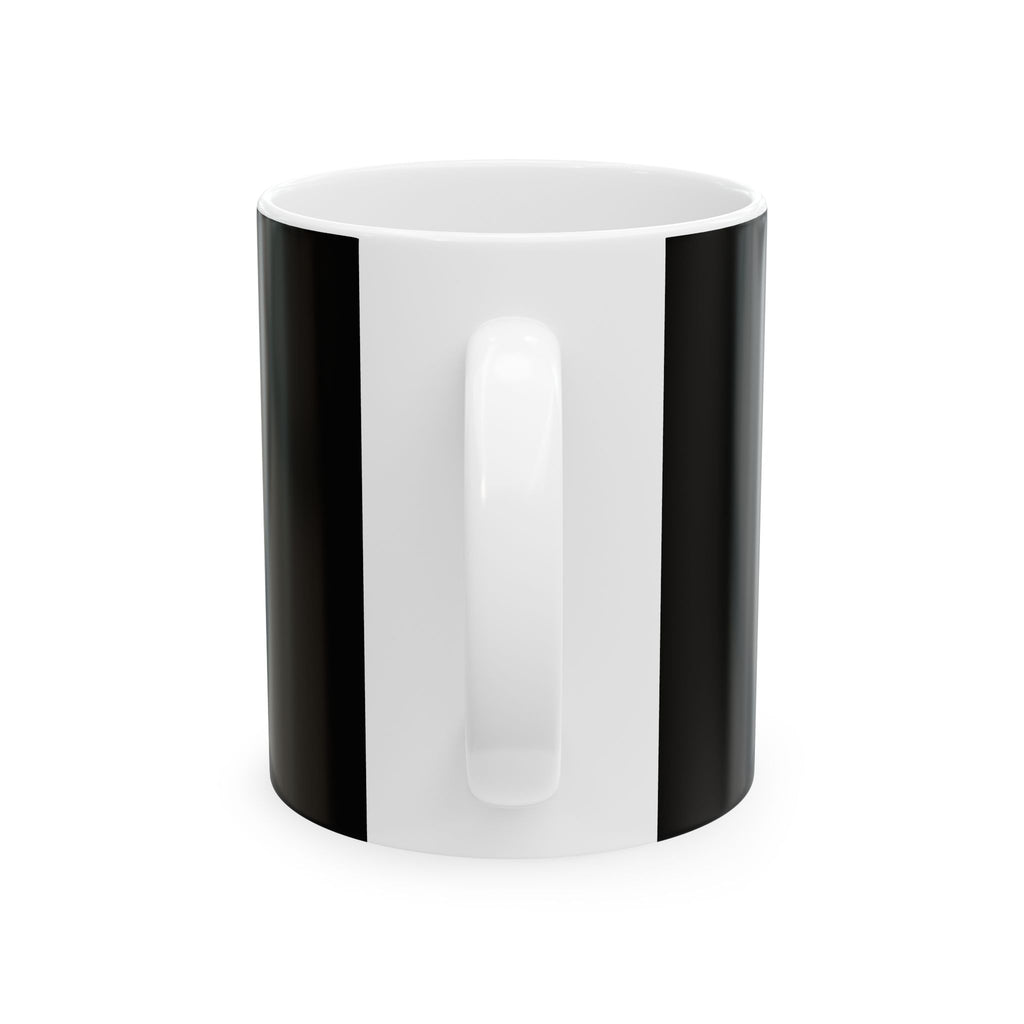 Hand Painted Acrylic Floral Feather Print Mug- White(11oz & 15oz)