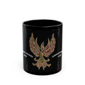 Hand Painted Acrylic Phoenix Print Mug- Black(11oz & 15oz)